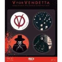 V For Vendetta Badge Pin Set A