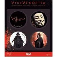 V For Vendetta Badge Pin Set B