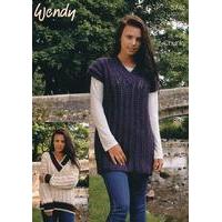 V Neck Sweater and Tunic in Wendy Mode Chunky and Merino Chunky (5746)
