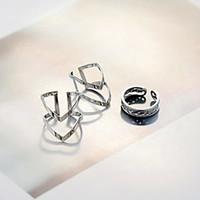 v shape simple circle adjustable ring set midi ringsset of 3