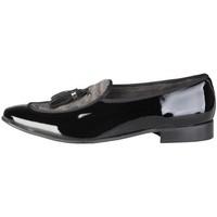 v 1969 quentin tessuto nero mens loafers casual shoes in black