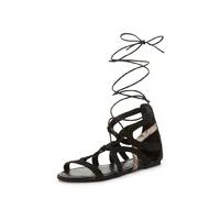 V by Very Eton Ghille Tie Up Suede Sandals