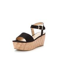 v by very ridge cork wedge flatform sandals