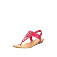 V By Very Eldon Embellished Low Wedge Toepost Sandals