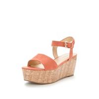 V By Very Ridge Cork Wedge Flatform Sandals