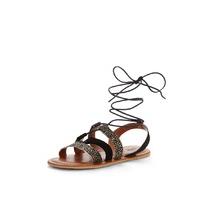 V by Very Carolina Animal Ghillie Tie Flat Sandals