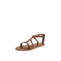 V by Very Emma Leather Flat Sandals