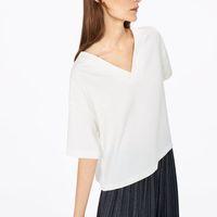 V-neck Blouse - Nature White