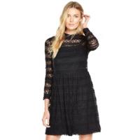 V By Very Pleated Lace Skater Dress