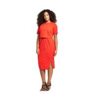 V By Very Curve Wrap Detail Double Layer Dress