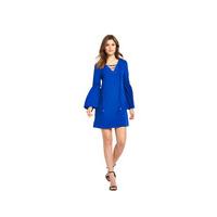 V By Very Fluted Sleeve Tie Neck Tunic Dress