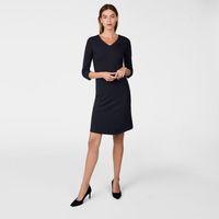 V-neck Jersey Dress - Black