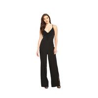 V by Very Split Leg Lace Trim Jersey Jumpsuit