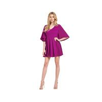 V By Very Satin Back Crepe Cape Mini Dress