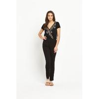 V By Very Aztec Embroidered Jersey Jumpsuit