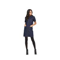 V By Very Zip Through Denim Mini Shift Dress