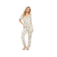 V By Very Floral Print Zip Detail Jumpsuit