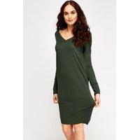 v neck jumper basic dress