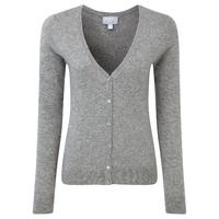 V Neck Cashmere Cardigan (Classic Grey / 12)