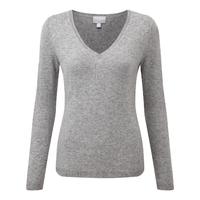 V Neck Cashmere Sweater (Classic Grey / 14)