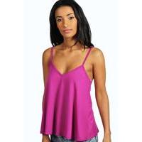 V Neck Swing Vest - raspberry