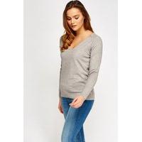 V-Neck Soft Knit Pullover