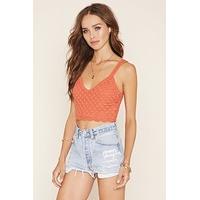 V-Neck Crochet Cropped Cami