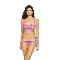 v by very printed fringe bikini set