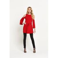 v by very extreme cold shoulder jersey tunic