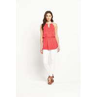 V By Very Embroidered Halter Neck Jersey Top