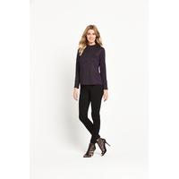 V By Very Metallic Jersey Turtle Neck Top