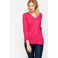 v neck fine knit pullover