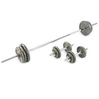 v fit herculean deluxe 50kg cast iron weight set