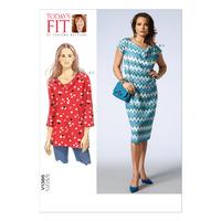 V1386 Vogue Patterns Misses Tunic Dress and Slip 379083