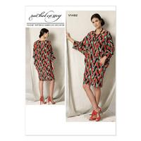 V1482 Vogue Patterns Misses Batwing Dolman Sleeve Dress 379253