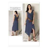 V1489 Vogue Patterns Misses Draped V Neck Dress 379269