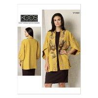 V1493 Vogue Patterns Misses Tulip Banded Sleeve Kimono Jacket 379283