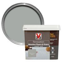 V33 Renovation Moondust Satin Wooden Floor & Stairs Paint 750ml