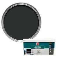 v33 renovation midnight black satin wall tile paint 2l