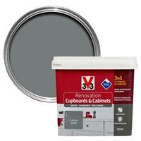 V33 Renovation Carbon Smooth Satin Kitchen Cupboard & Cabinet Paint 750 ml