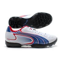 V6.11 TF Kids Football Trainers White/Limoges/Ribbon Red