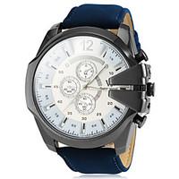 v6 mens watch military style leather band cool watch unique watch