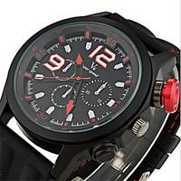 v6 mens watch sports rubber black blue band cool watch unique watch fa ...