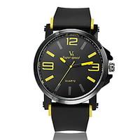 V6 Men\'s Fashion Design Rubber Strap Quartz Casual Watch Cool Watch Unique Watch