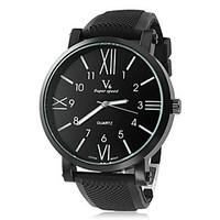 V6 Men\'s Watch Dress Watch Roman Numerals Dial Silicone Strap Cool Watch Unique Watch Fashion Watch
