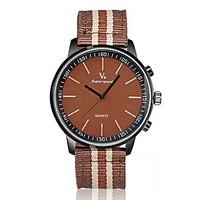 v6 mens casual style fabric strap quartz watch cool watch unique watch