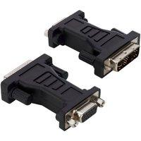 V7 ADAPTER VGA TO DVI-I BLACK - HDDB15/DVI-I DUAL LINK M/F