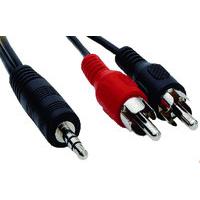 V7 Audio Cable 1.8m Black - 3.5mm Jack 2xcinch M/m Retail