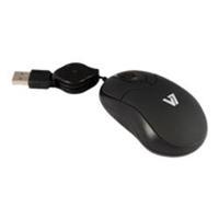 V7 Optical Mouse Mobile Retractable - Black