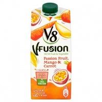 v8 v fusion passion fruit mango carrot 6x750ml